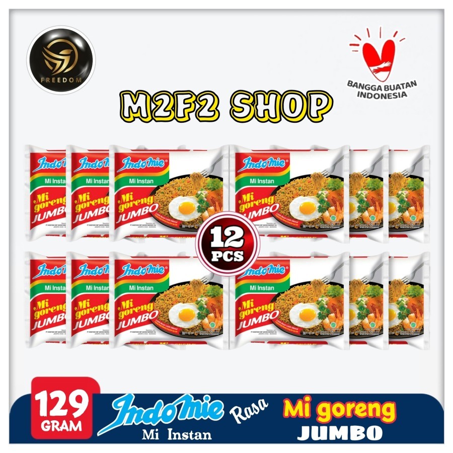 

Indomie Mie Instant Goreng Rasa Mi Goreng Spesial Plus JUMBO | Bag - 129 gr (Kemasan 12 Pcs)