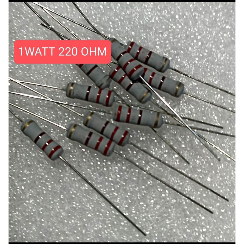 10pcs RESISTOR 1WATT 220 OHM 1 WATT 220ohm 1w 220 ohm