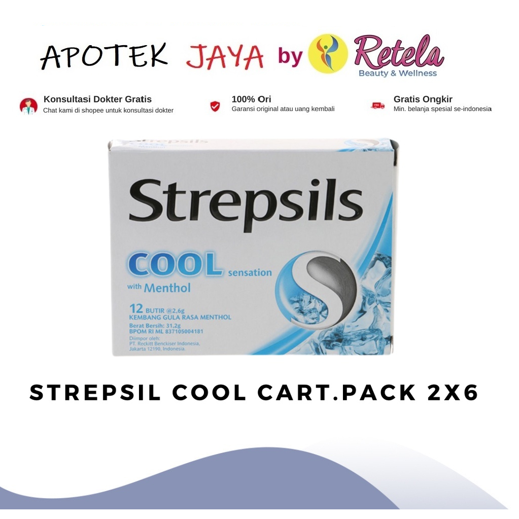 

STREPSIL COOL MENTHOL BOX 12 TABLET HISAP