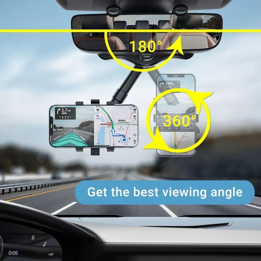 MH - Holder Kaca Spion Mobil Flexible Rearview Mirror Phone Holder H59