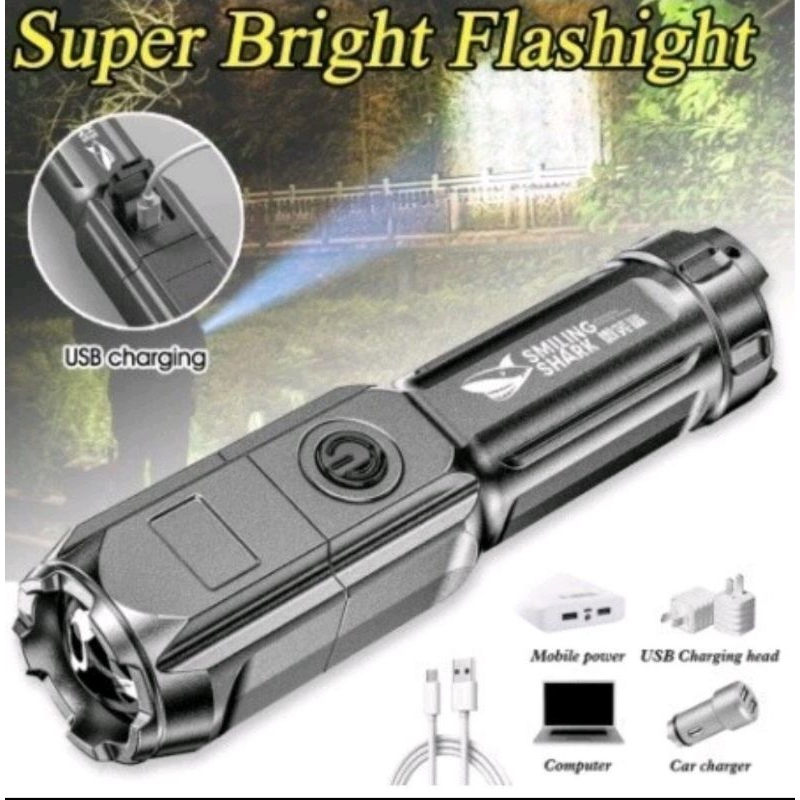 senter led mini SMILING SHARK 622A / SENTER LED 3 MODE