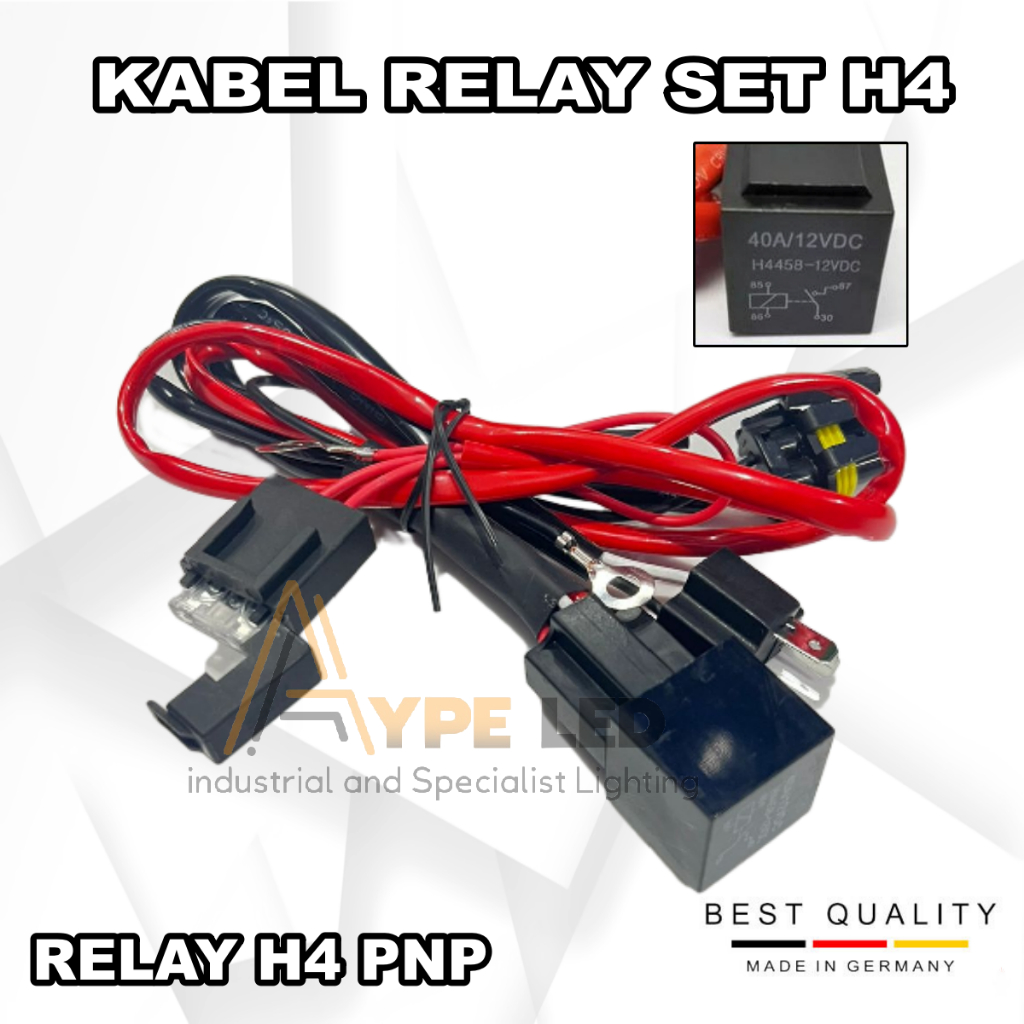 ORIGINAL KABEL RELAY BILED DAN RELAY HID / LAMPU MOTOR | KABEL SET HID MOTOR H4 KABEL MERAH | KABEL 