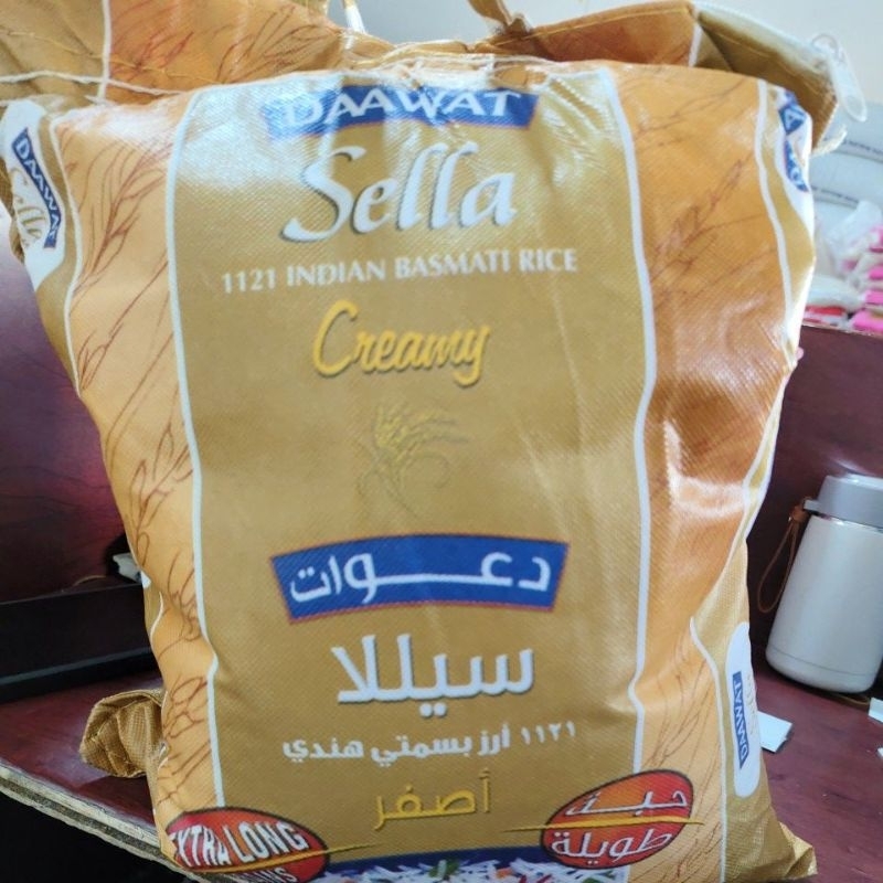 

beras merek cap Daawat sella 1121 creamy sella 5 kg kemasan tas Ori