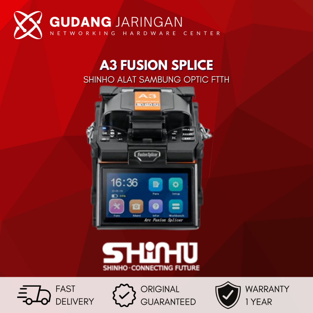 SHINHO A3 Fusion Splicer Alat Sambung Fiber Optic