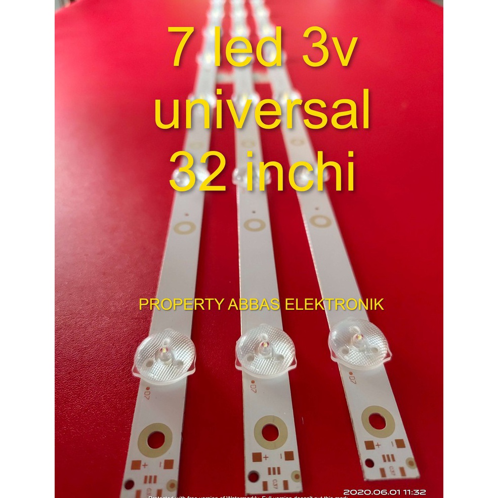 MURAH led backlight multi universal 32 inchi 7 kancing 7 led 3v universal multi