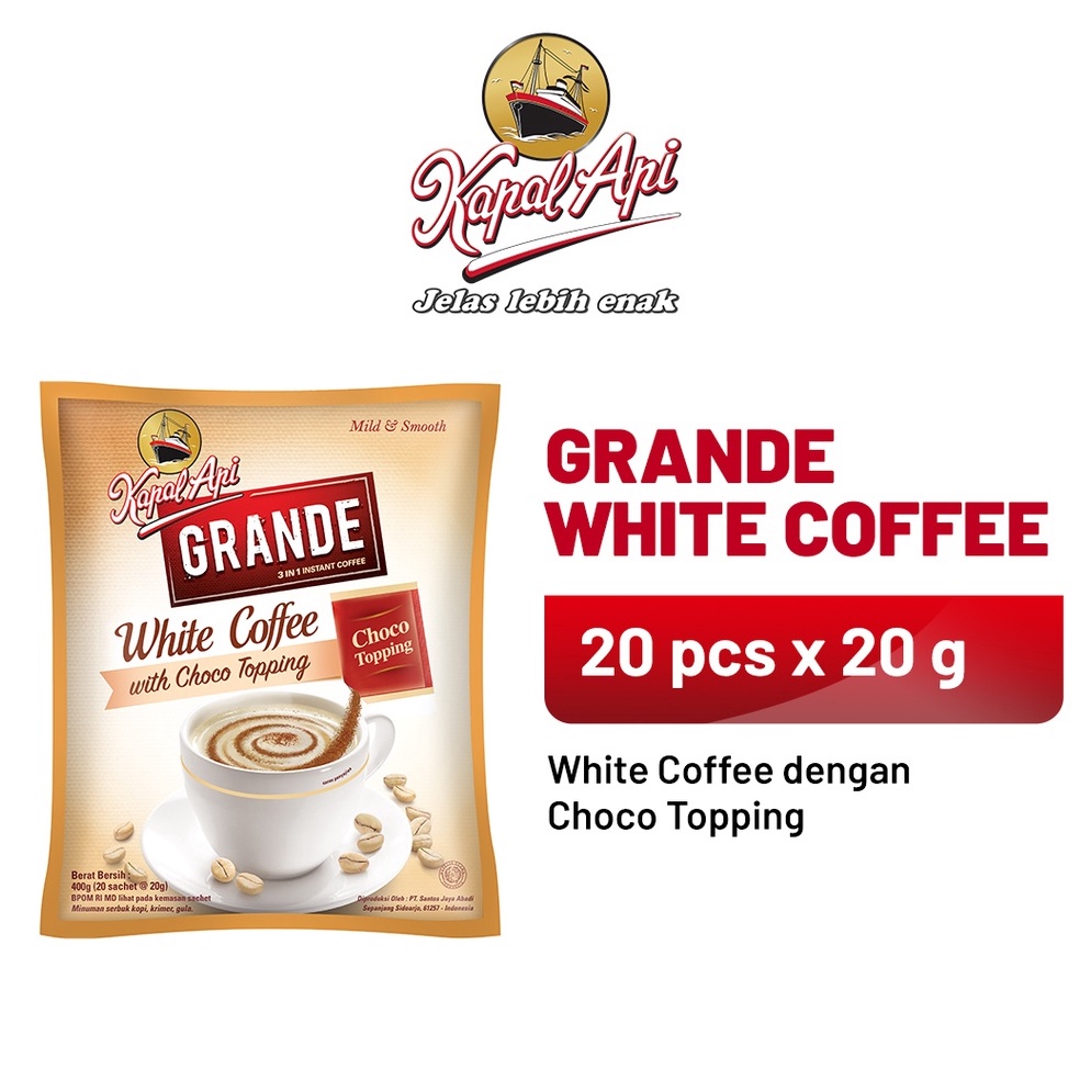 

AXI145 Terbaru 33 KAPAL API Grande White Coffee Topping 1 Bag 2 x 2 gr
