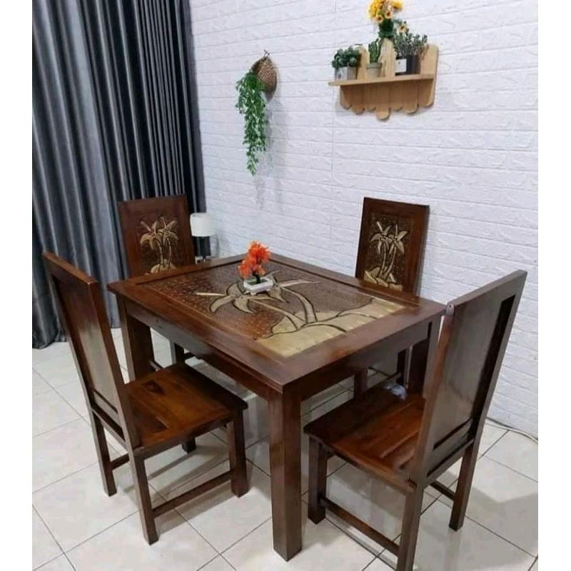 Kursi makan minimalis kursi 4 | Set kursi makan minimalis kursi 4 | Set meja makan minimalis kursi 4