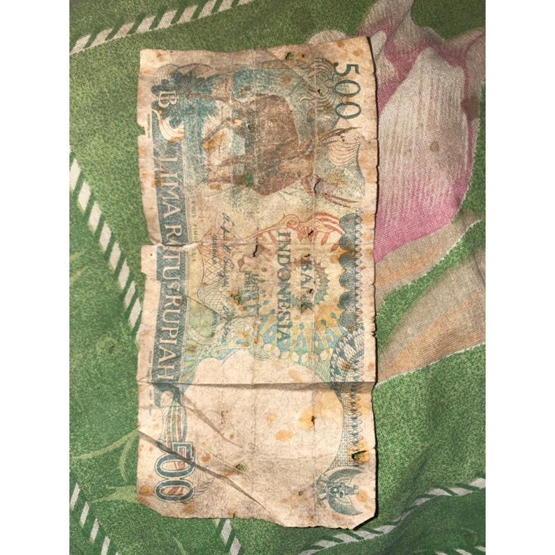 Uang Kuno Pecahan 500 Rupiah Kertas Tahun 1988 Rusa