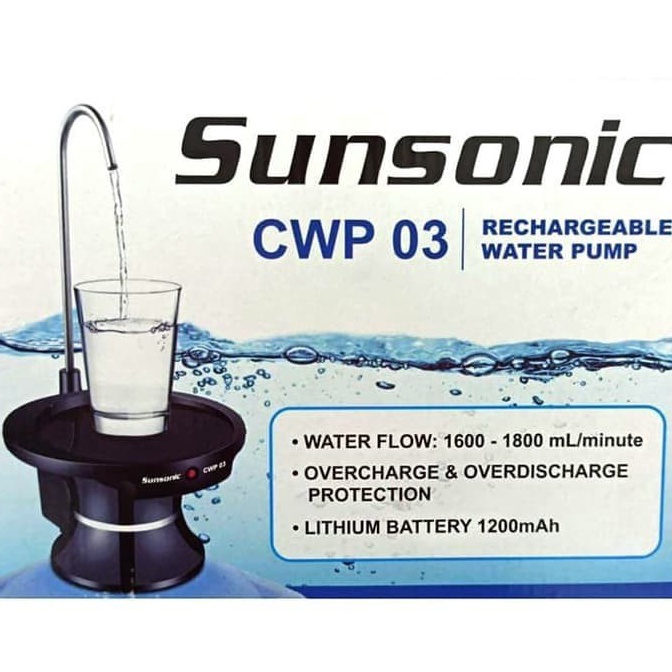 PALING LARIS Sunsonic Pompa Air Galon Elektrik Tatakan Gelas Water Pump CWP 3