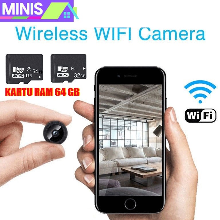 HARGA BERSAHABAT Pengiriman LokalWireless A9 Kamera Mini Wifi Hd 18p Mini Kamera Mini Kamera Jaringa