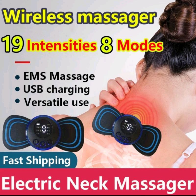 Mini mesagger alat pijit leher / badan elektrik alat pijit terapi virlal