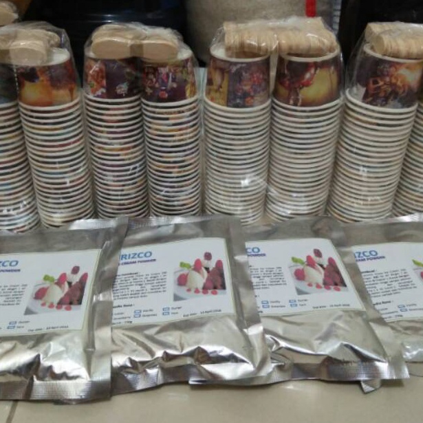 

BYF675 Dikon paket ice cream 4 bubuk 4 slop cup uk 5 ml