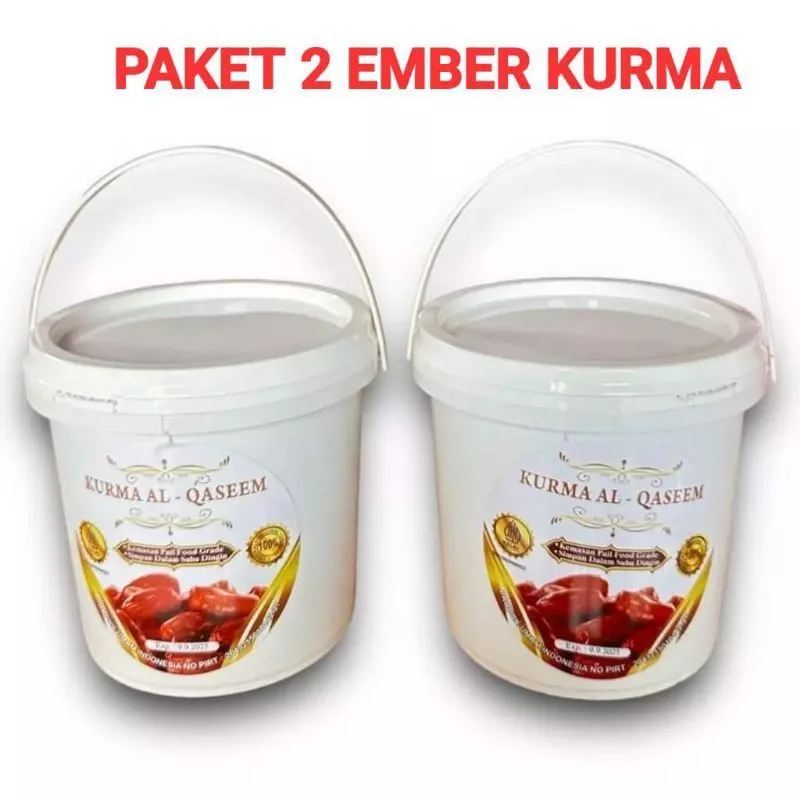 

PAKET 2 EMBER Kurma ember 500gr dapat 2 EMBER AL - Qaseem ASJ
