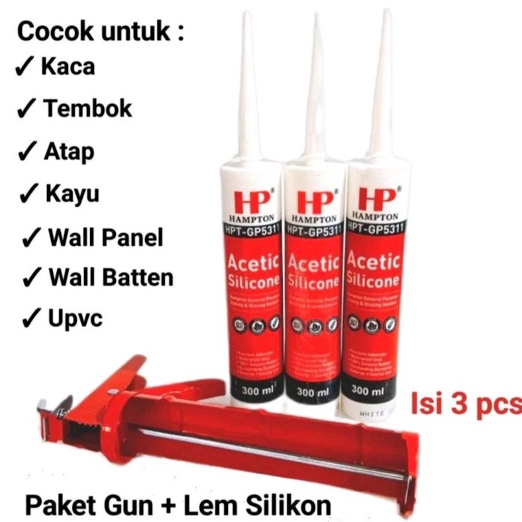 ART Q93X Paket GunLem Silikon Wall PanelWall BattenUPVCAtap Silicone Sealant