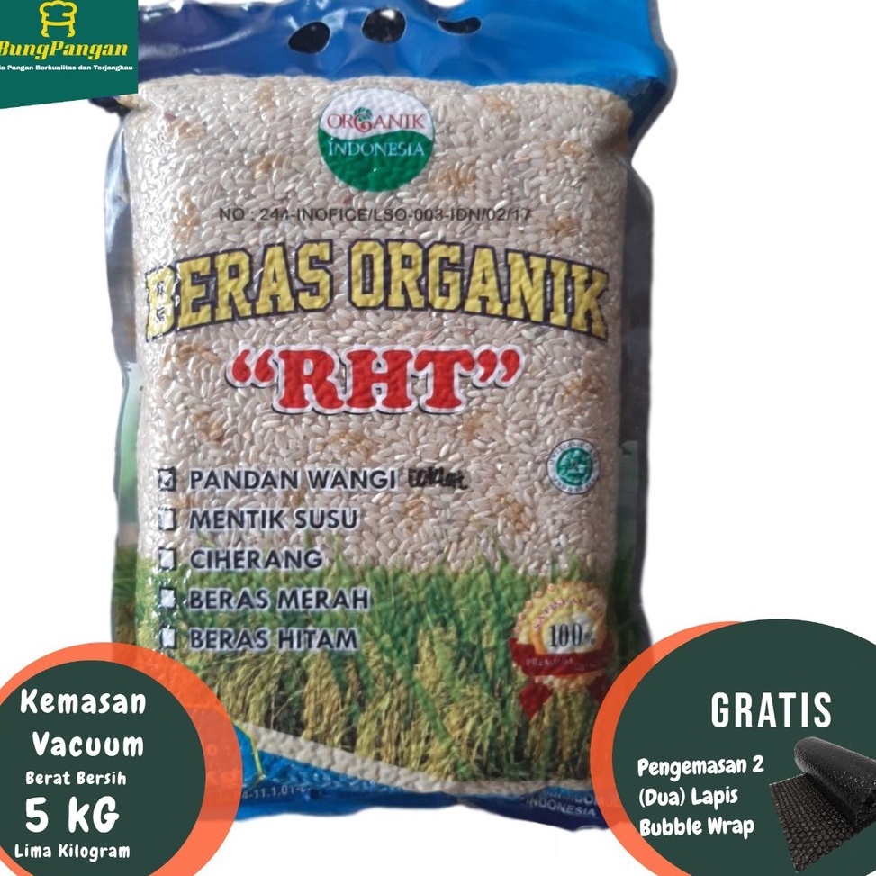 

NSM423 Ready Stok 5Kg Beras Coklat Organik Premium Brown Rice RHT Bersertifikat Untuk Diet