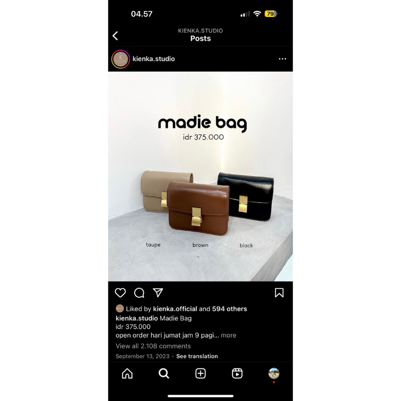 Madie Bag by KIENKA STUDIO