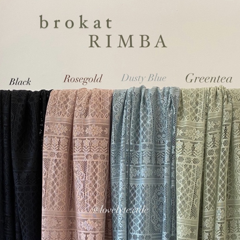 RUB741  Kain Kebaya Brokat Salur Rimba Kain Brukat Meteran