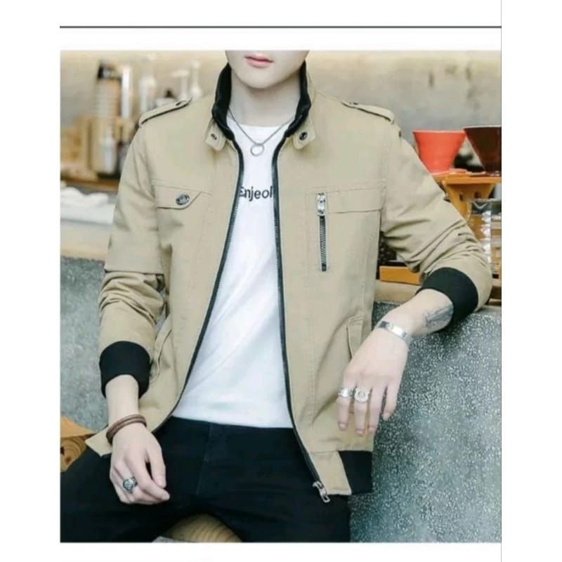 JAKET BOMBER PRIA,JAKET DEWASA,JAKET CASUAL MODEL TERBARU