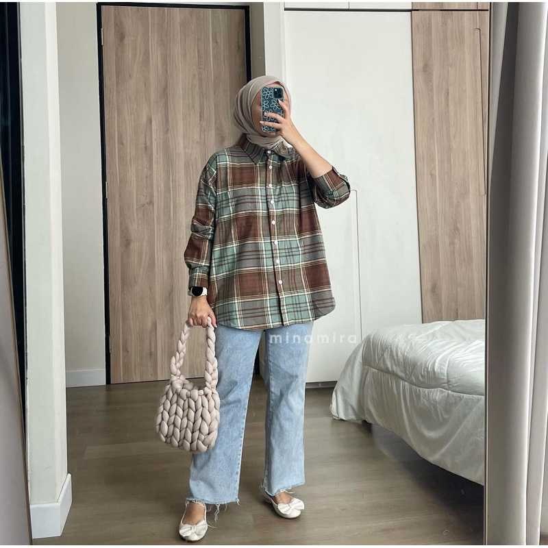 READY MINAMIRA - Nixie Flannel Shirt | Kemeja kotak kotak