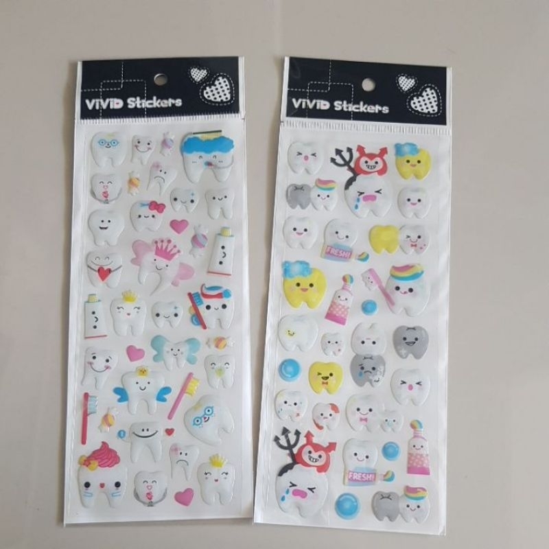 

stiker gigi lucu dan mengemaskan/souvenir pasien dokter gigi