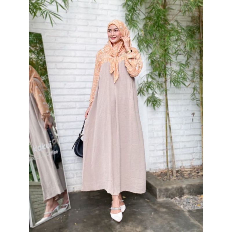 ALEENA GAMIS SET HIJAB/GAMIS PREMIUM/GAMIS LEBARAN/GAMIS CRINGKEL