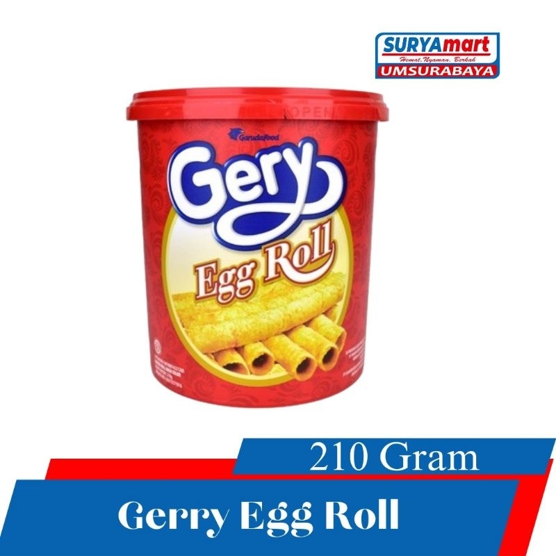 

GERY KALENG 210 GRAM EGG ROLL, BUTTER COOKIES, GERRY ROLL