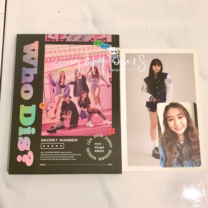 SECRET NUMBER WHO DIS UNSEALED DEBUT FIRST ALBUM SN (PC DENISE, POSTCARD DITA)