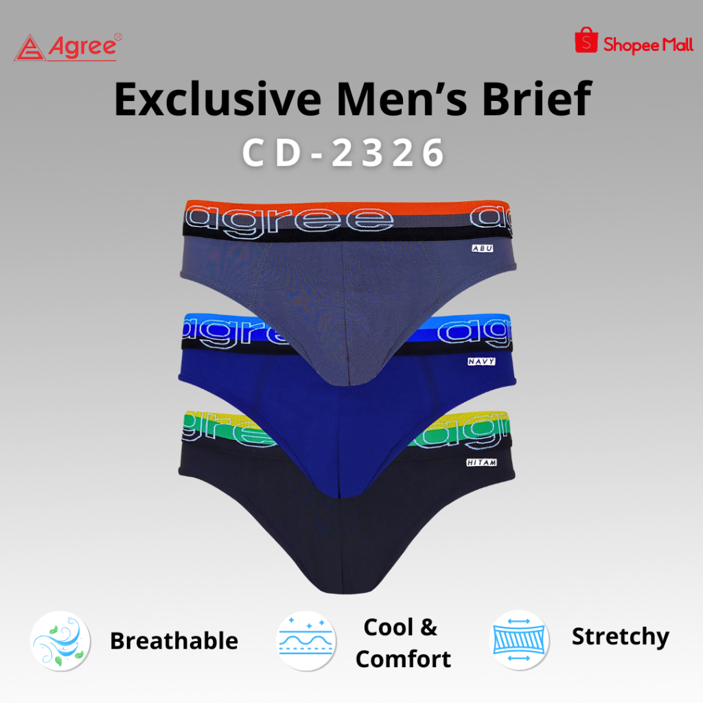 AGREE - Celana Dalam Pria Dewasa CD-2326 Isi 3