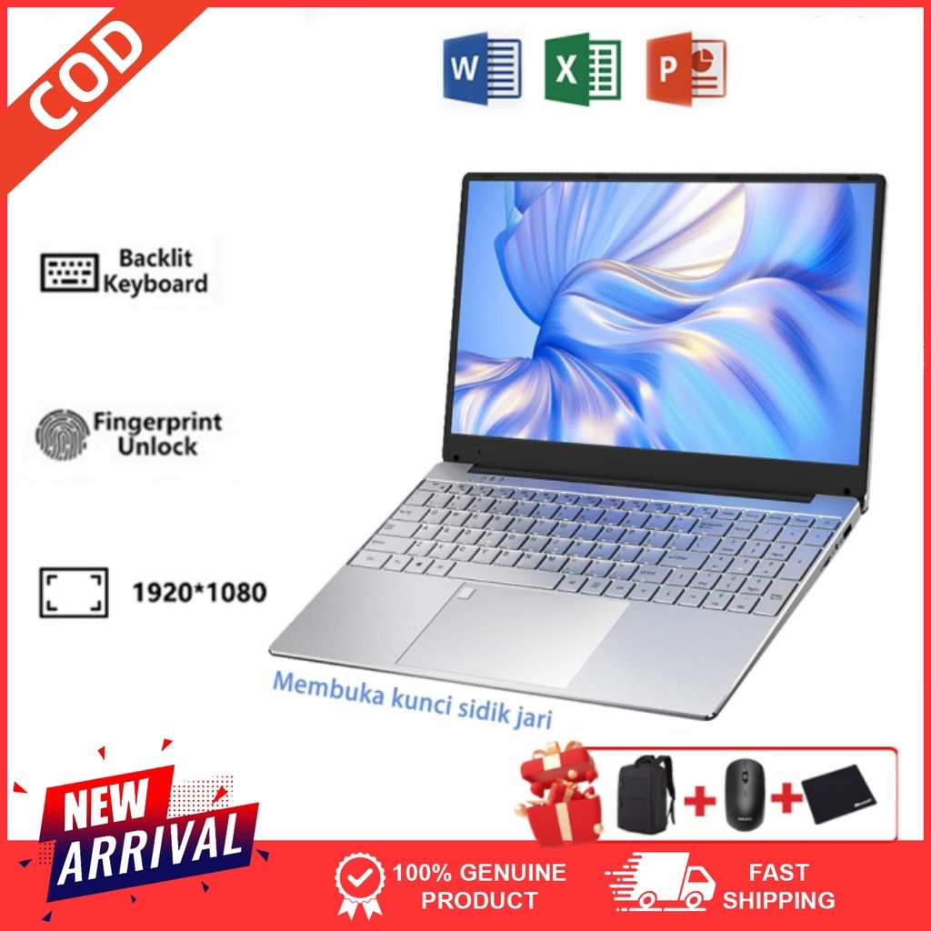 「Garansi Resmi Bisa COD」Asli Baru Laptop hp Murah RAM SSD 8GB+256GB HD 15.6 PS Intel J4125 Windows11