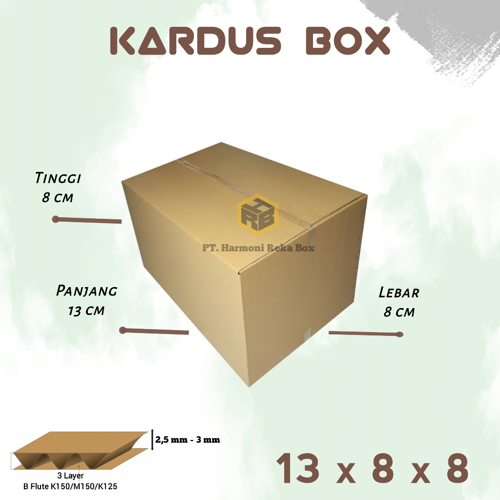 

kardus/box packing kecil polos luar dalam 13x8x8 cm