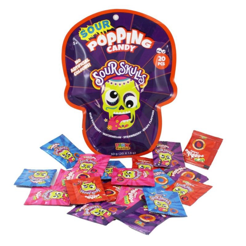 

Hallowen Sour Skull Popping Candy 20 pcs