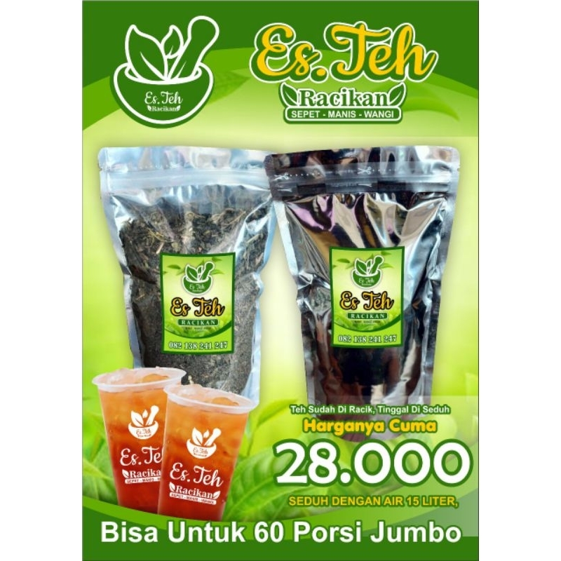 

Daun Teh Racikan (Wangi, Sepet, Kentel) untuk 60porsi cup 22oz