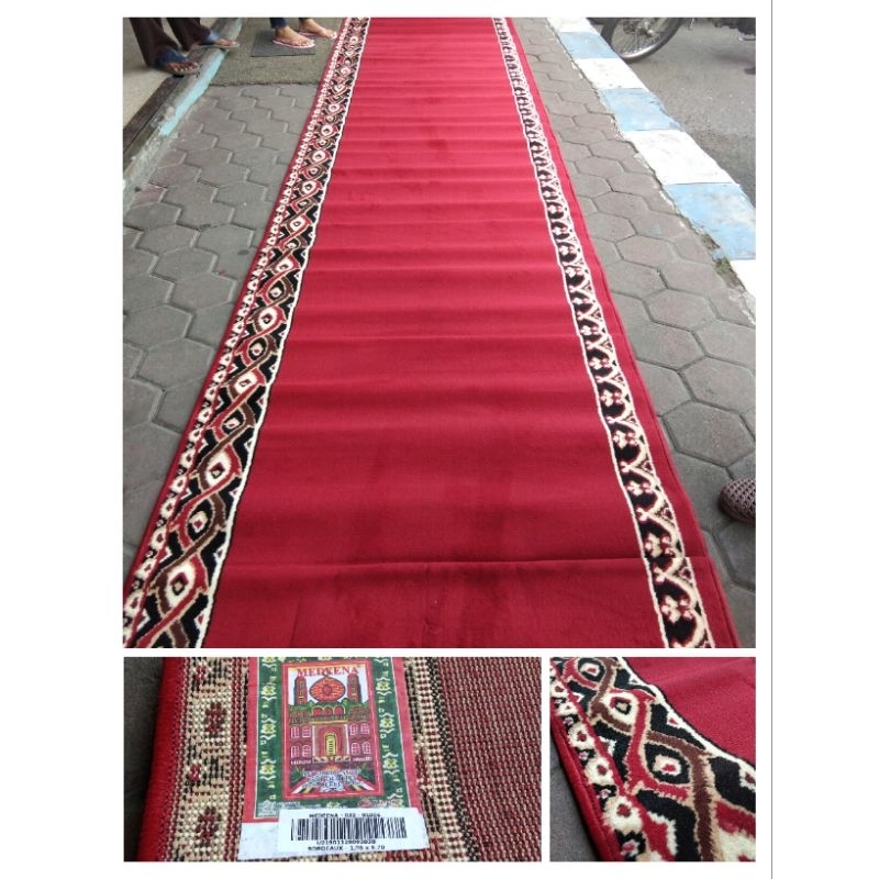 Sajadah Masjid panjang 5,7 meter merah hijau