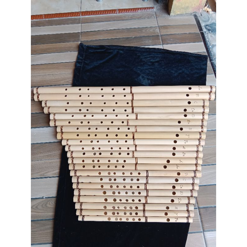 Suling Bambu Suling Dangdut 1 Set Isi 21 Biji