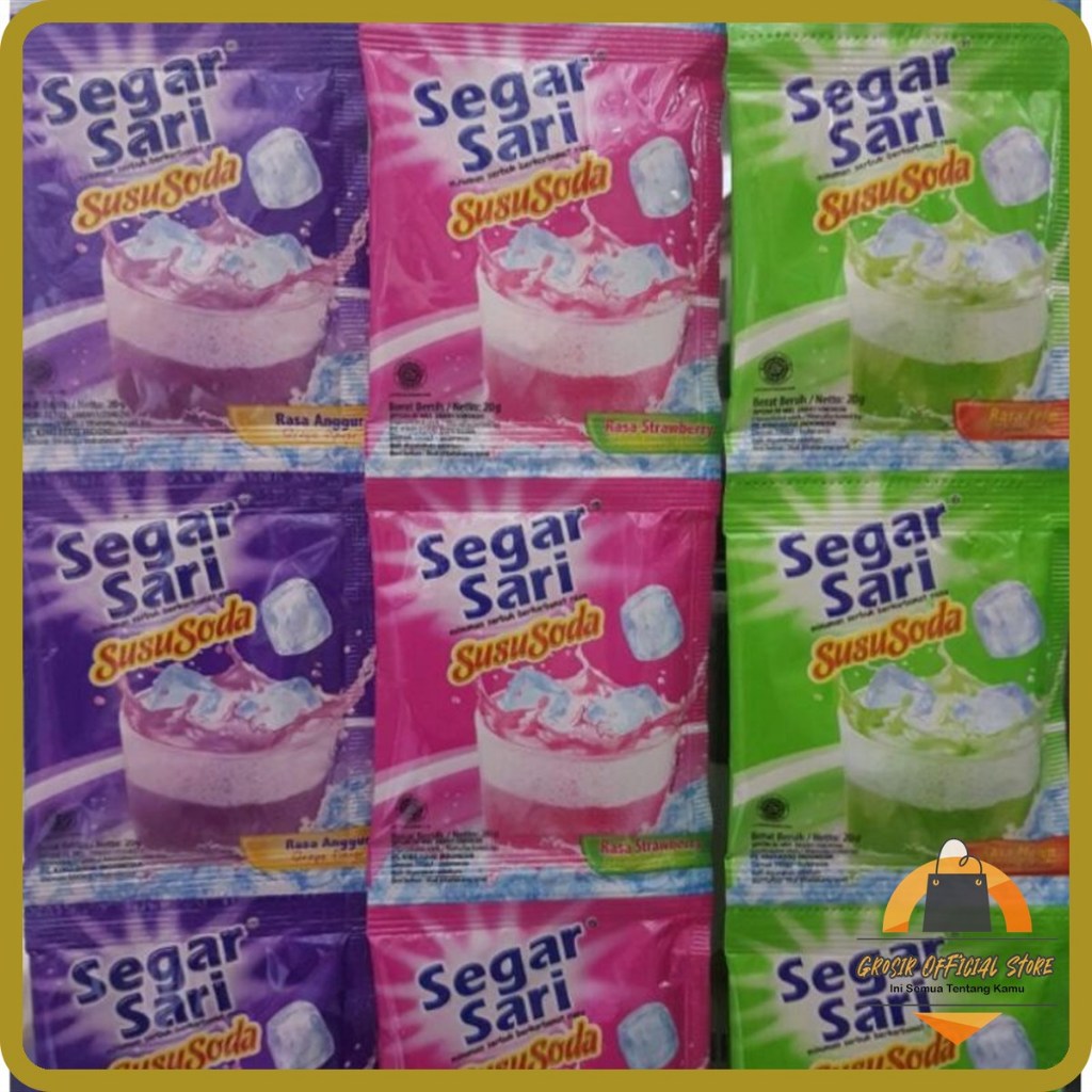 

SEGAR SARI SUSU SODA 20GR 1RENCENG ISI 10