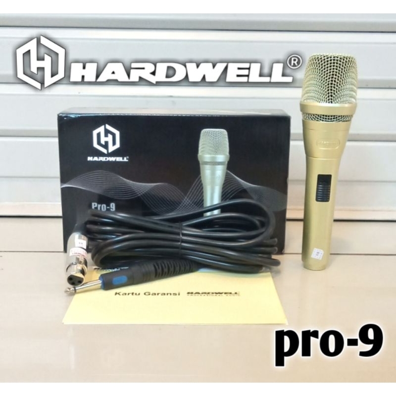 Microphone mic HARDWELL Pro-9 Mic karaoke Kabel Vocal Audio Mic hardwell kabel original