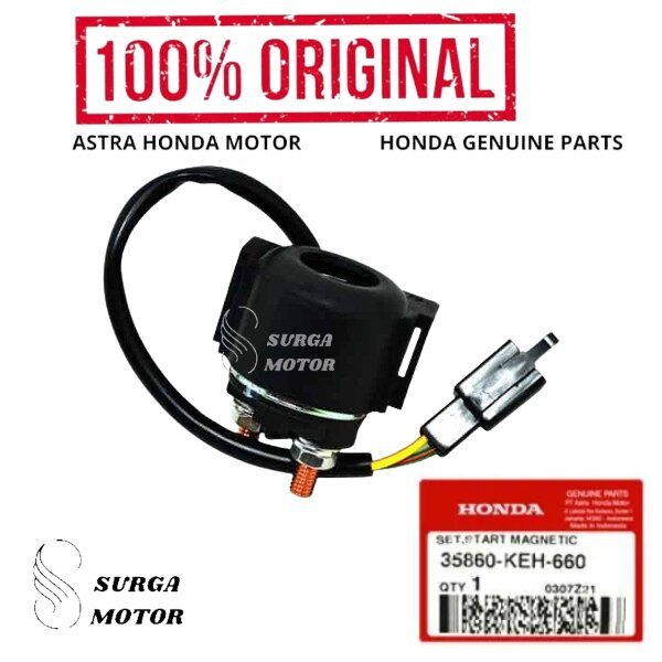 Switch Relay Bendik Set Starter Magnetic Honda MegaPro Primus Mega Pro Advance Original AHM 35860-KE