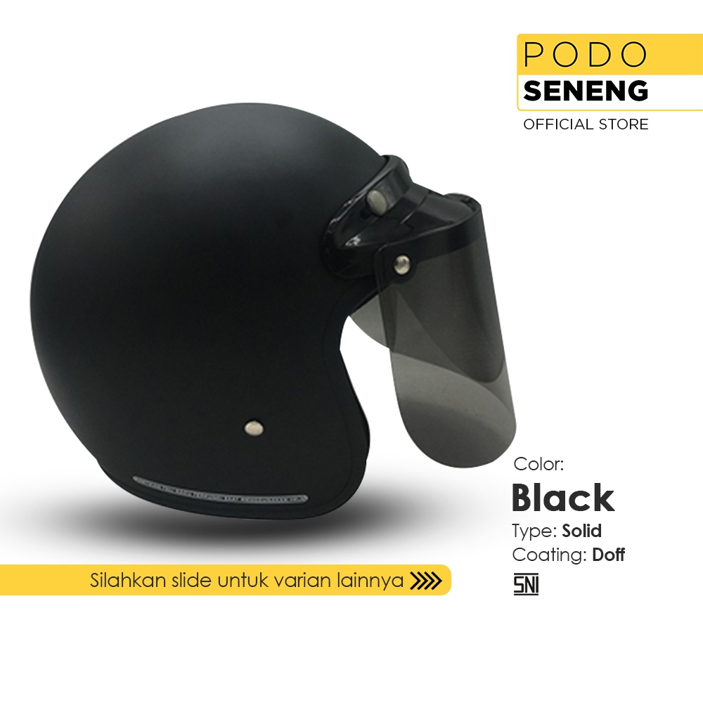Podo Seneng - Helm Bogo Polos / Helm Bogo Dewasa Polos / Helm Dewasa SNI