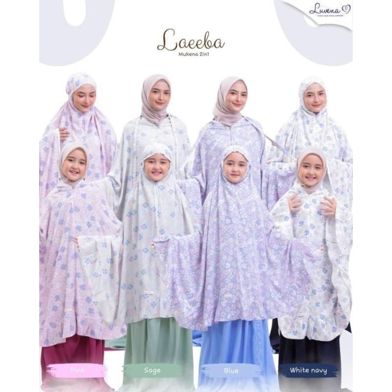 MUKENA LAEEBA/Mukena anak/Mukena dewasa