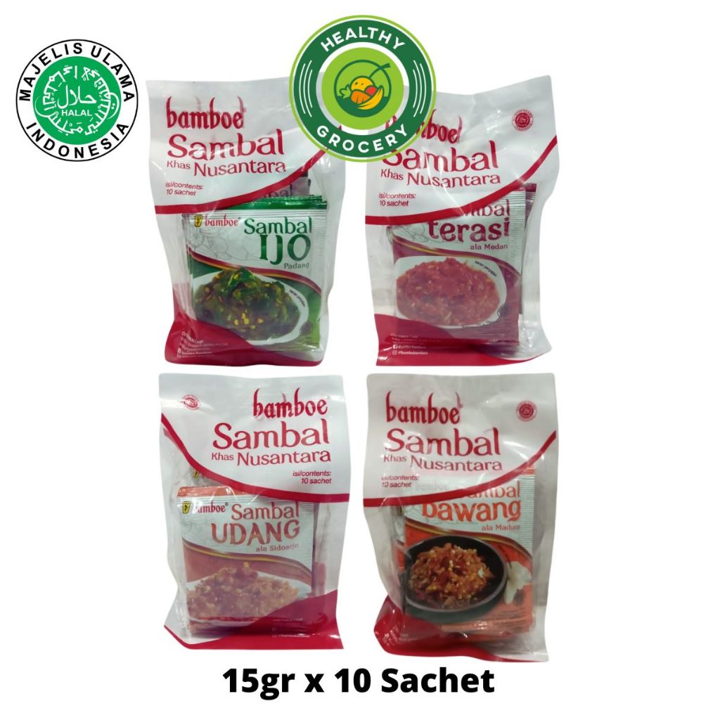 

Bamboe Sambal 15gr SAMBEL BAWANG UDANG TERASI IJO