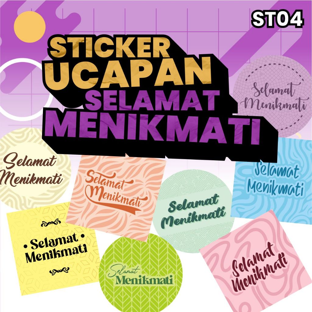 

ST04 Stiker / Sticker Label Custom Selamat Menikmati Bahan Chromo Vinyl