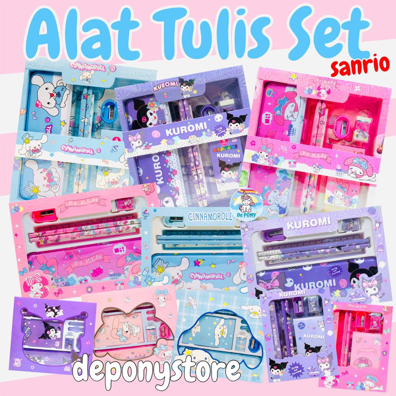 

Alat tulis set stasionary set melody kuromi cinamoroll