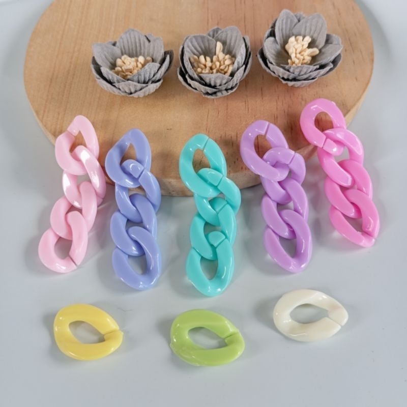 Manik Rantai Plastik Rantai Plastik Gepeng Soft