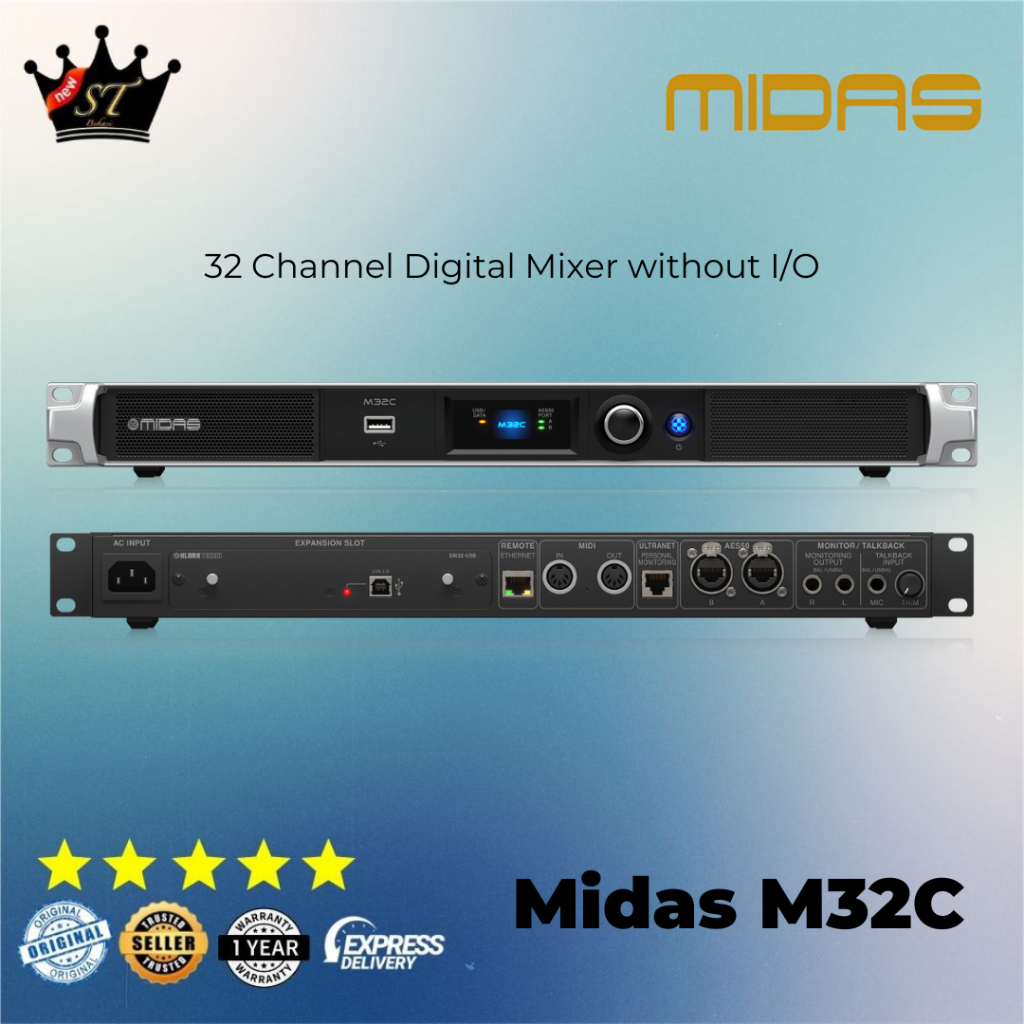 Midas M32C M32 C M-32 C Mixer Digital Processor Untuk S16 S32 DL16 S32