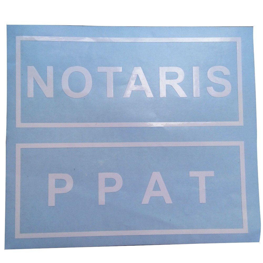 

Stiker Cutting Notaris PPAT Pintu Sudah 1 Paket