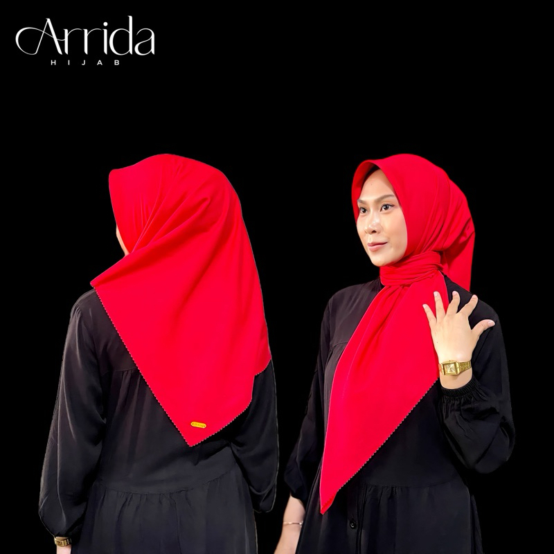 Voal Merah Cabe Lasercut 110x110 Premium Logo FREE POUCH / Voal Merah Cabe Lasercut / Voal warna mer