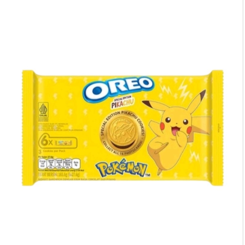 

Oreo Pokemon Chocolate Banana 165.g Spesial Edition Photocard