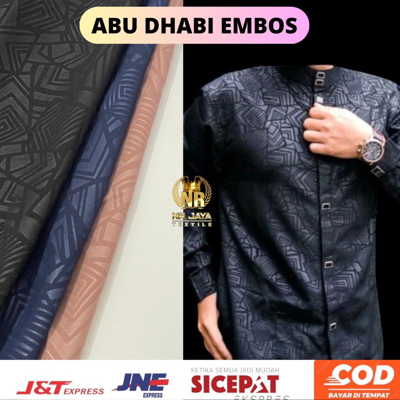 kain abu dhabi wolfis wolpeach premium embos meteran