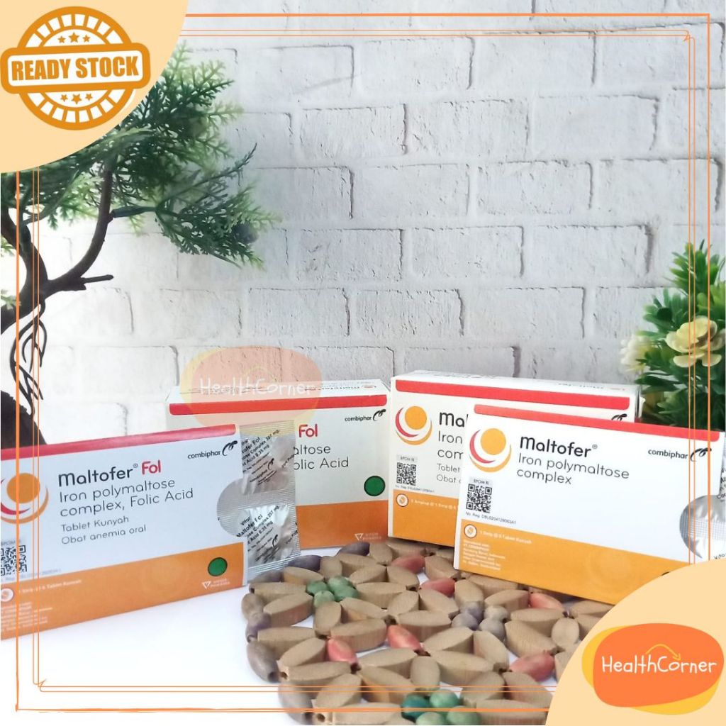 Maltofer Chewable Tablet Kunyah Obat Anemia -  Iron Polymaltose Complex Folic Acid / Zat Besi Penamb