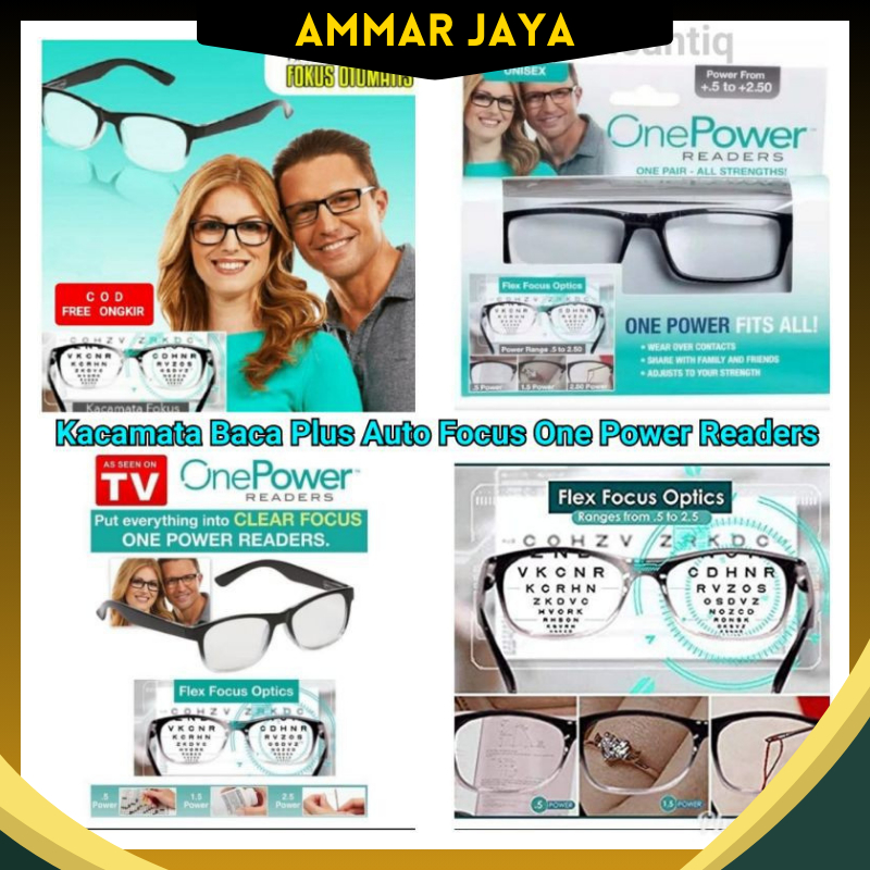 Kacamata Baca Plus Auto Focus Kaca Mata One Power Readers Ajaib Fokus Otomatis | Kaca Mata Servis Hp